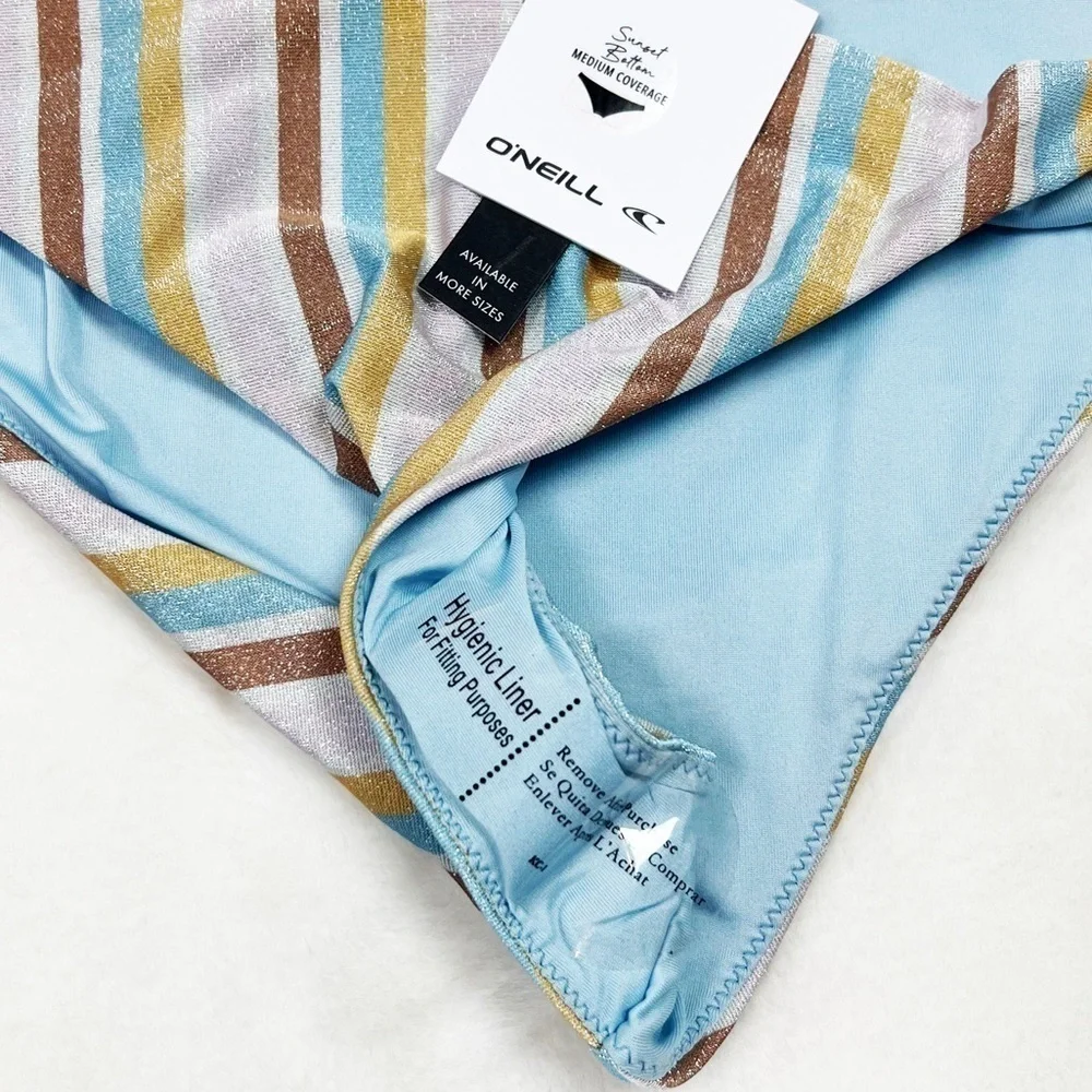 NWT O’Neill Heidi Sunset Stripe Side Twist Bikini Bottoms